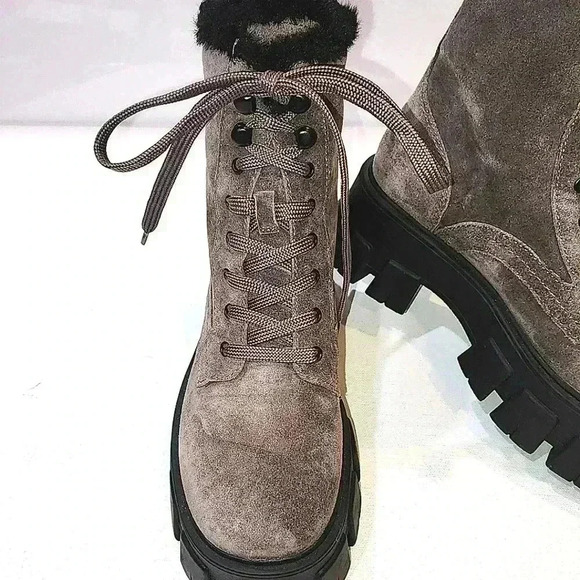 MARC FISHER MLHappier Lug Sole Combat Boots dark grey sz 5.5 M (17SN12) - Picture 10 of 10